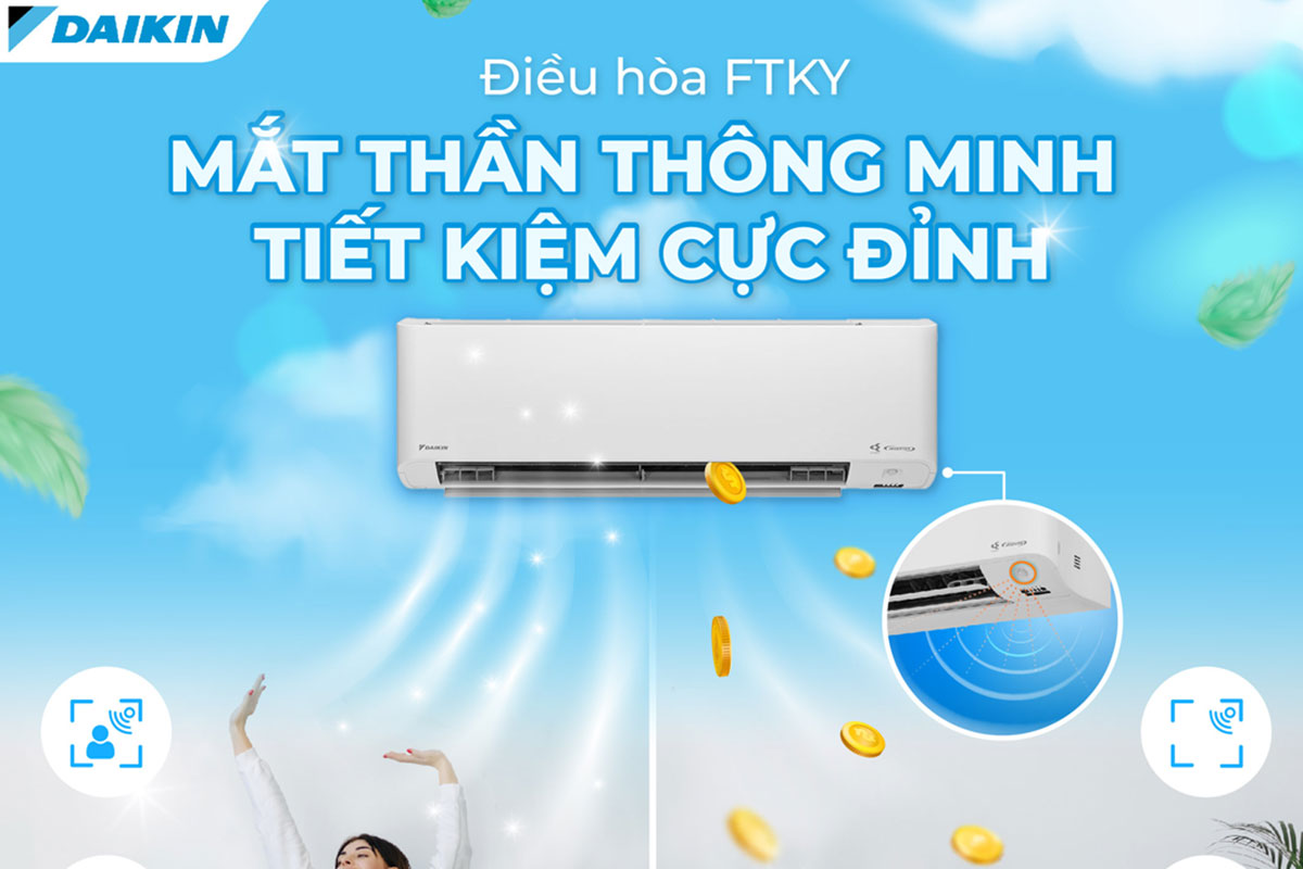 Tổng hợp các tính năng của điều hòa Daikin 18000Btu 1 chiều inverter FTKY50ZVMV