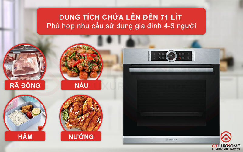 Dung tích chứa lên đến 71 lít, phù hợp với gia đình đông thành viên