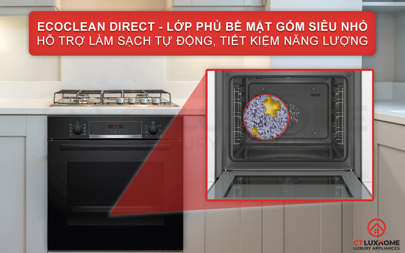 Lớp phù EcoClean Direct đặc biệt giúp bạn làm sạch lò dễ dàng