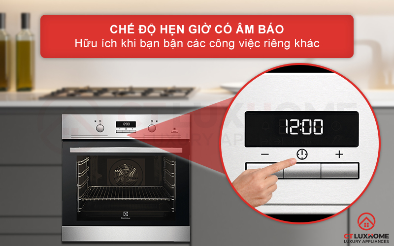 Chế độ hẹn giờ có âm báo với thời gian hẹn tối đa 4 giờ