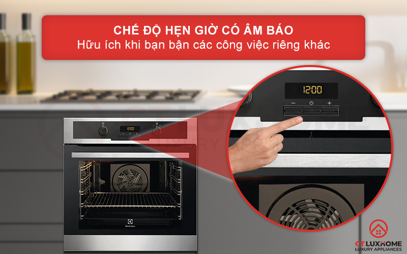 Chế độ hẹn giờ có âm báo với thời gian hẹn tối đa 4 giờ