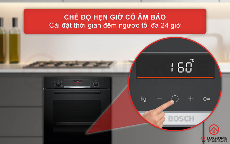 Chế độ hẹn giờ có âm báo với thời gian hẹn tối đa 24 giờ