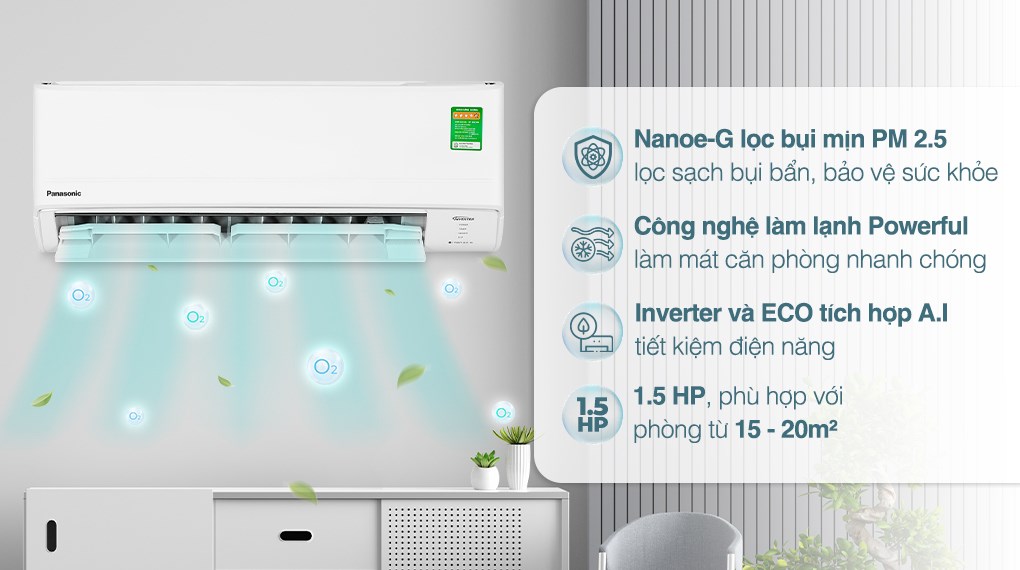 Tìm hiểu tác dụng của 2 công nghệ có trên điều hòa Panasonic 1 chiều CU/CS-U12ZKH