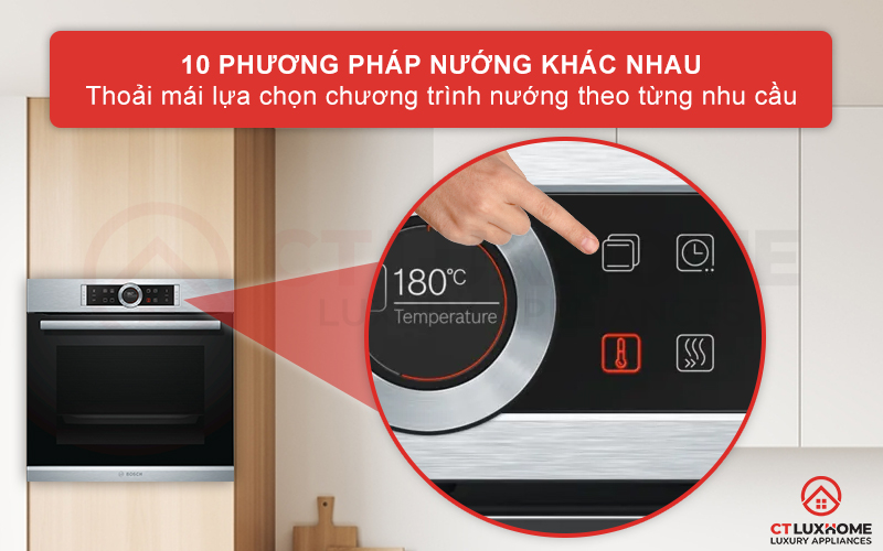 Việc nướng trở nên đơn giản với 10 phương pháp nướng khác nhau
