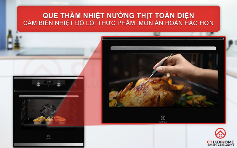 Nướng chín hoàn hảo với que thăm nhiệt