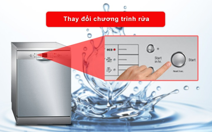 Thay đổi chương trình rửa