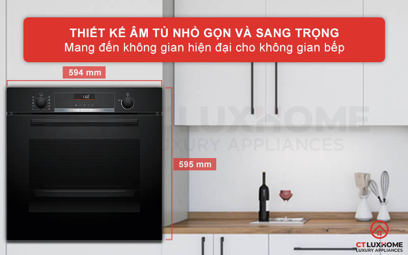 Thiết kế âm tủ sang trọng mang đến sự thẩm mỹ cho không gian bếp