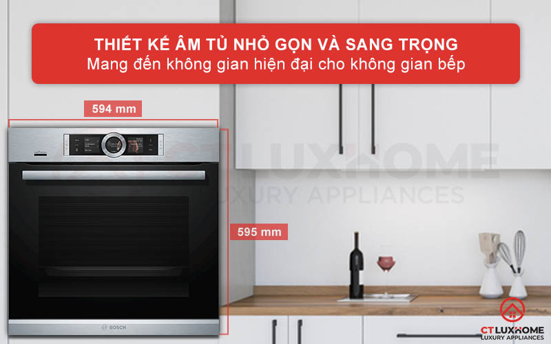 Thiết kế âm tủ sang trọng mang đến sự thẩm mỹ cho không gian bếp