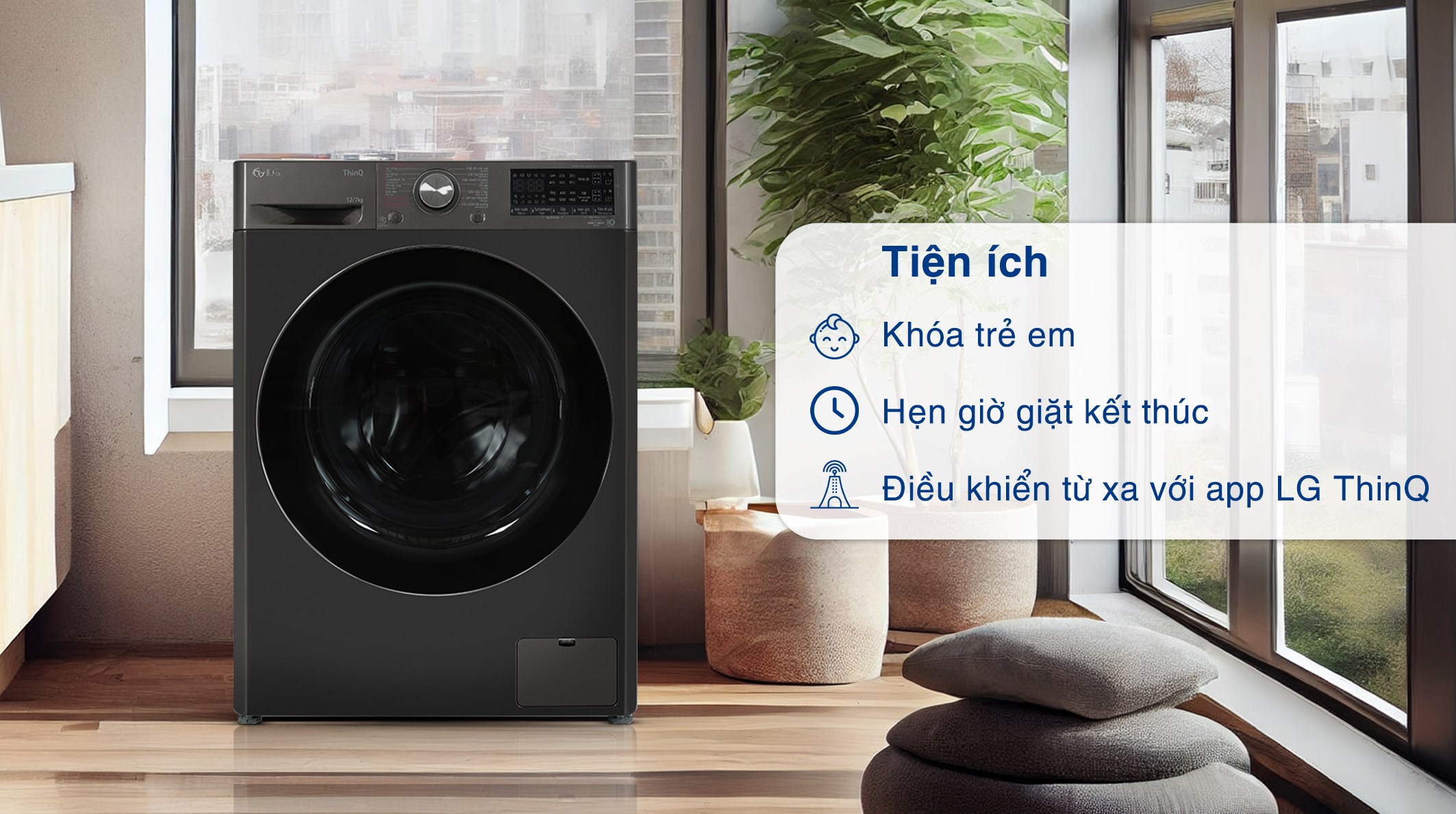 Công nghệ giặt hơi nước Steam+ giúp diệt khuẩn sâu