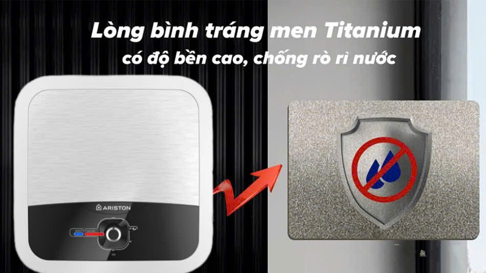 Lòng bình tráng men Titan cao cấp giúp chống ăn mòn và tăng tuổi thọ tối đa