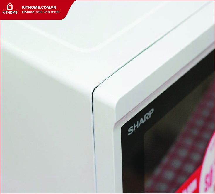 Lò vi sóng Sharp R-G371VN-W 23 lít được thiết kế tinh tế từng góc cạnh.