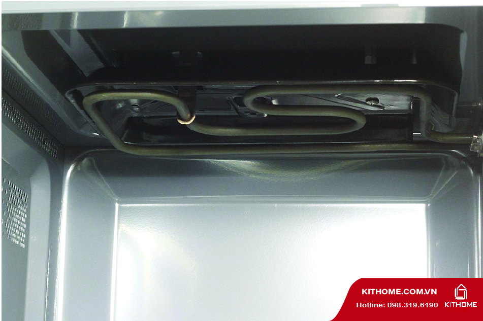 Lò vi sóng điện tử có nướng Sharp R-G371VN-W 23 lít được trang bị thanh đốt hoạt động bền bỉ.