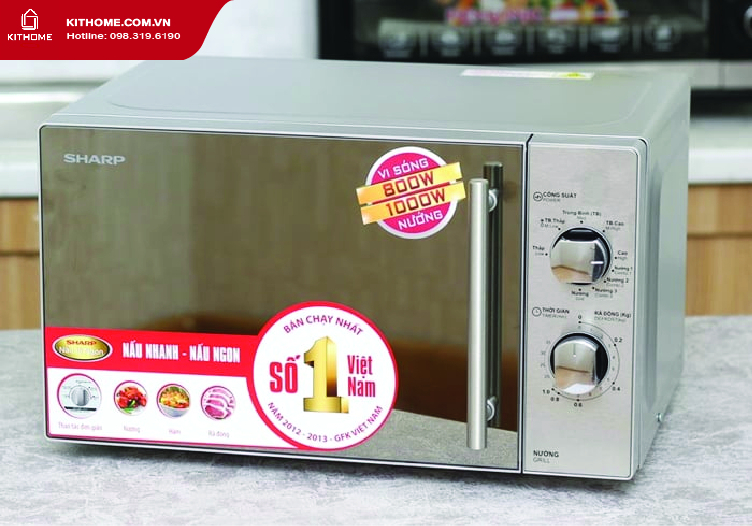 Lò vi sóng cơ có nướng Sharp R-G227VN-M 20 lít