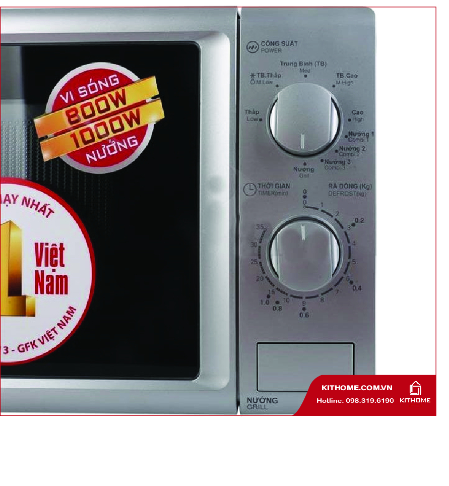 Bảng điều khiển núm vặn cơ, có tiếng Việt