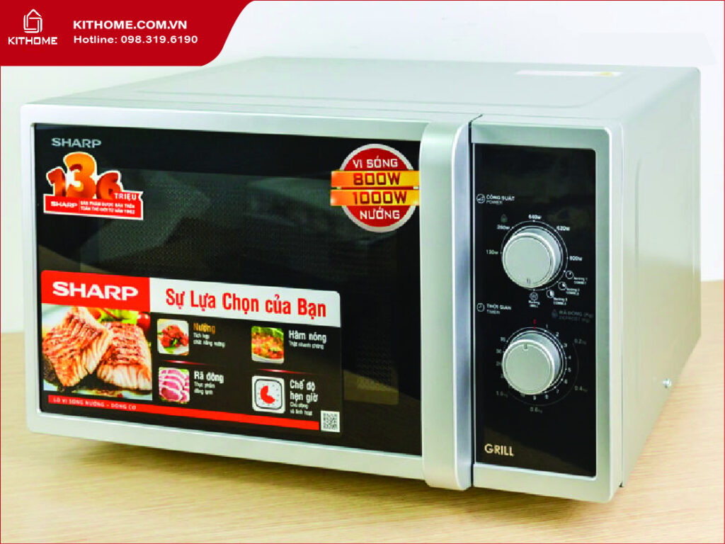 Đánh giá chi tiết lò vi sóng Sharp R G322VN S 23 lít