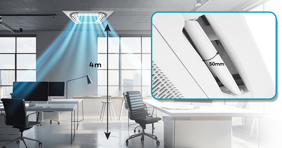 Điều hòa âm trần Casper CC-48IS35 được ứng dụng công nghệ cấp khí tươi 360 độ