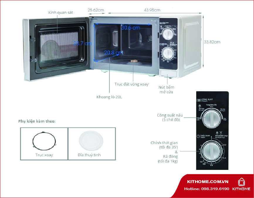 Đánh giá chi tiết lò vi sóng Sharp R 205VN S 20 lít
