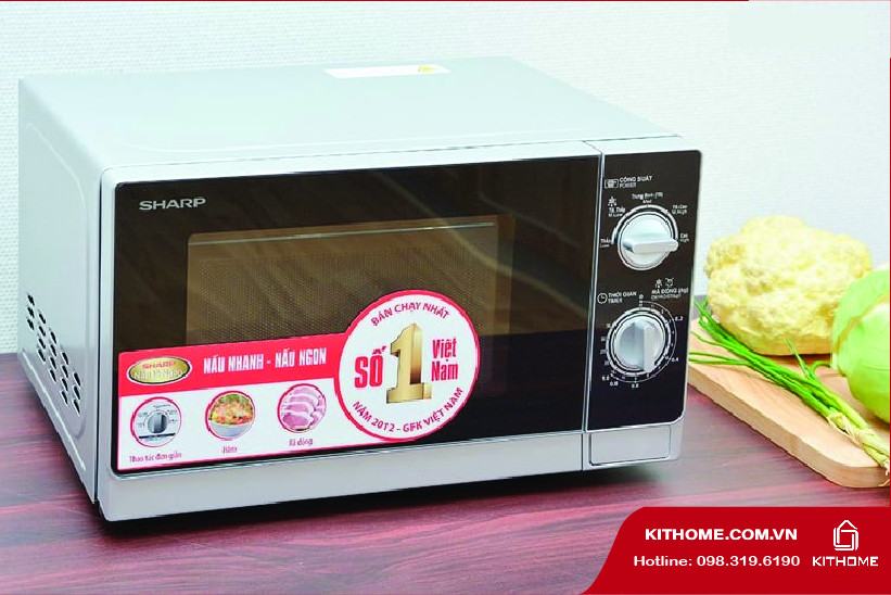 Lò vi sóng Sharp R 205VN S 20 lít sở hữu thiết kế sang trọng