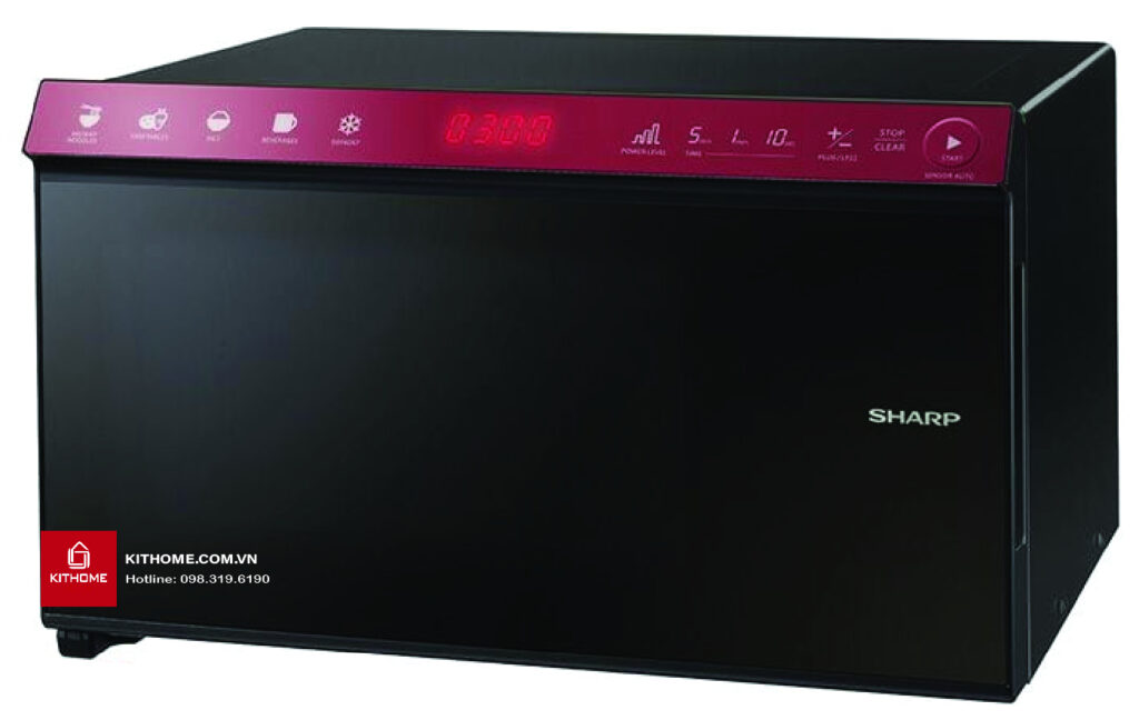 Lò vi sóng với đèn led hiển thị phía trên