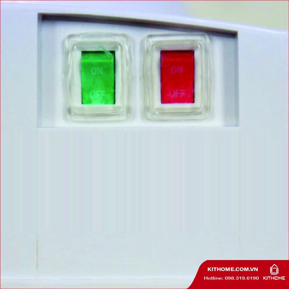 Công tắc nóng/lạnh ngay phía sau thân máy Công tắc nóng/lạnh ngay phía sau thân máy