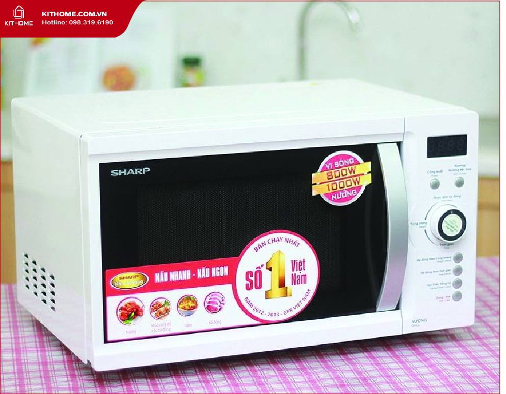 Đánh giá lò vi sóng Sharp R G371VN W 23 lít