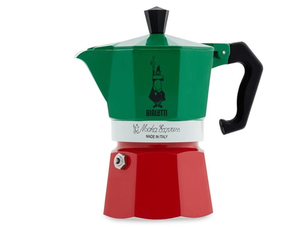 Hình ảnh ấm pha cà phê Bialetti Moka Express 3TZ Tricolore 0005322/NP Hình ảnh ấm pha cà phê Bialetti Moka Express 3TZ Tricolore 0005322/NP