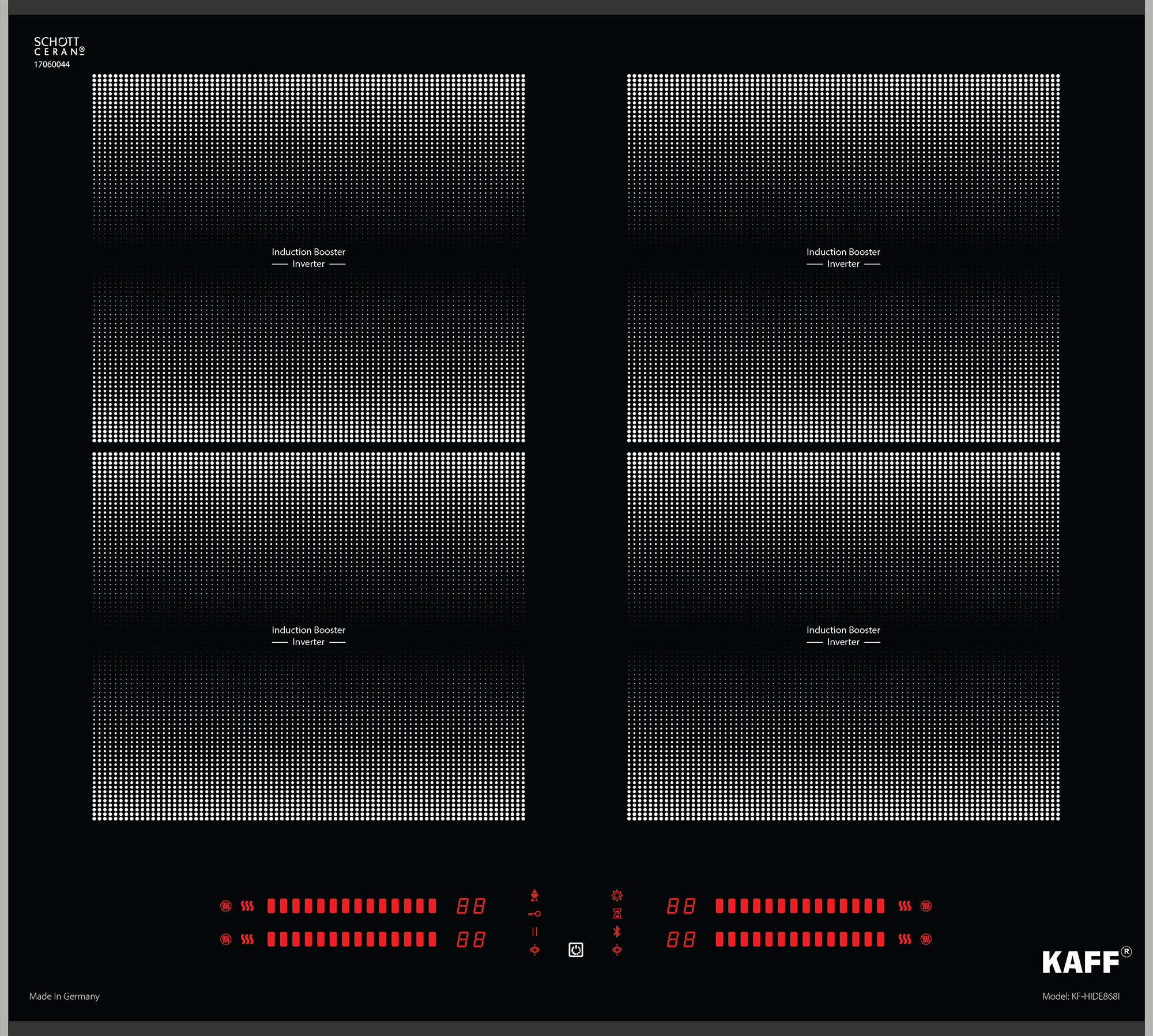 Toàn cảnh - Bếp từ Kaff KF-HIDE868I - nhập khẩu nguyên chiếc từ CHLB Đức Toàn cảnh - Bếp từ Kaff KF-HIDE868I - nhập khẩu nguyên chiếc từ CHLB Đức