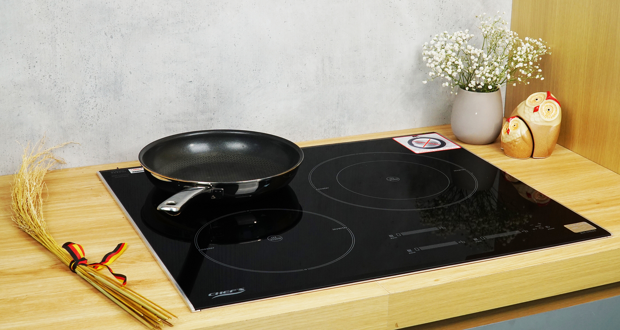 bep-tu-ba-chefs-eh-ih555-mat-kinh-schott-ceran Bếp từ Chefs EH-IH555