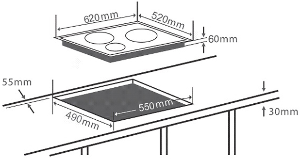 bep-tu-ba-chefs-eh-ih55528 Bếp từ Chefs EH-IH555