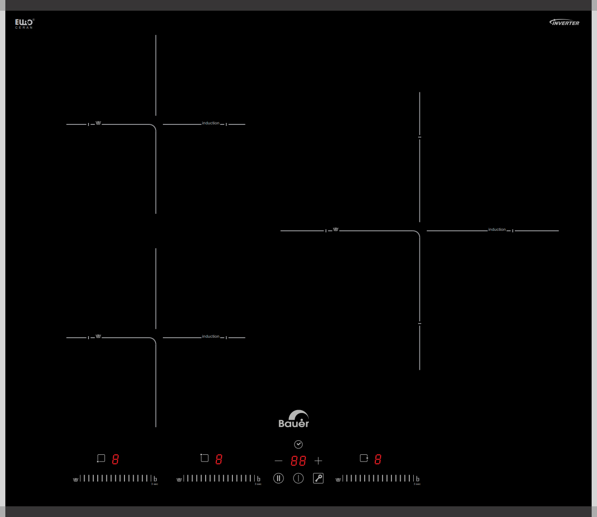Toàn cảnh - Bếp từ Bauer BEU630GT2E - Nhập khẩu nguyên chiếc từ Malaysia Toàn cảnh - Bếp từ Bauer BEU630GT2E - Nhập khẩu nguyên chiếc từ Malaysia