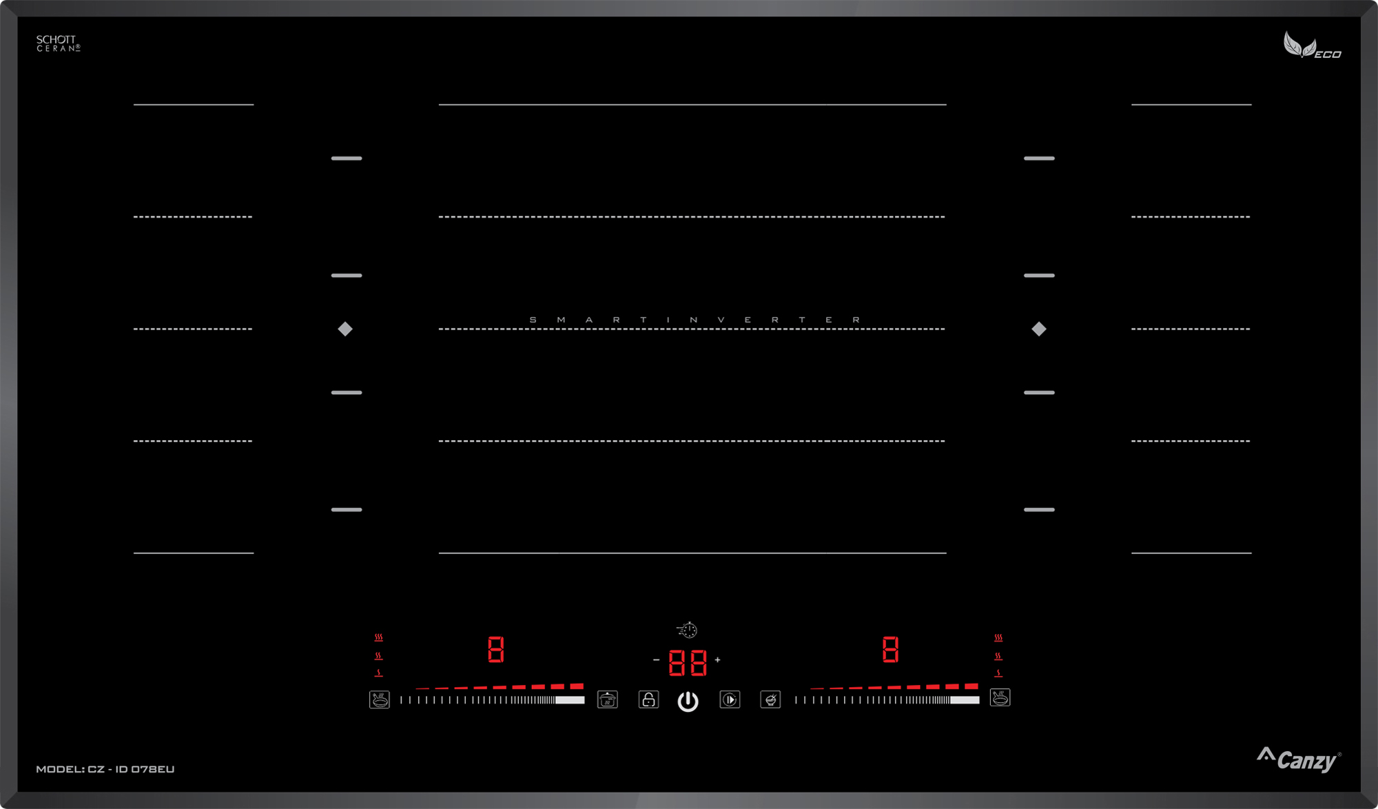 Toản cảnh - Bếp từ Canzy CZ-ID078EU - Nhập khẩu nguyên chiếc từ Indonesia Toản cảnh - Bếp từ Canzy CZ-ID078EU - Nhập khẩu nguyên chiếc từ Indonesia