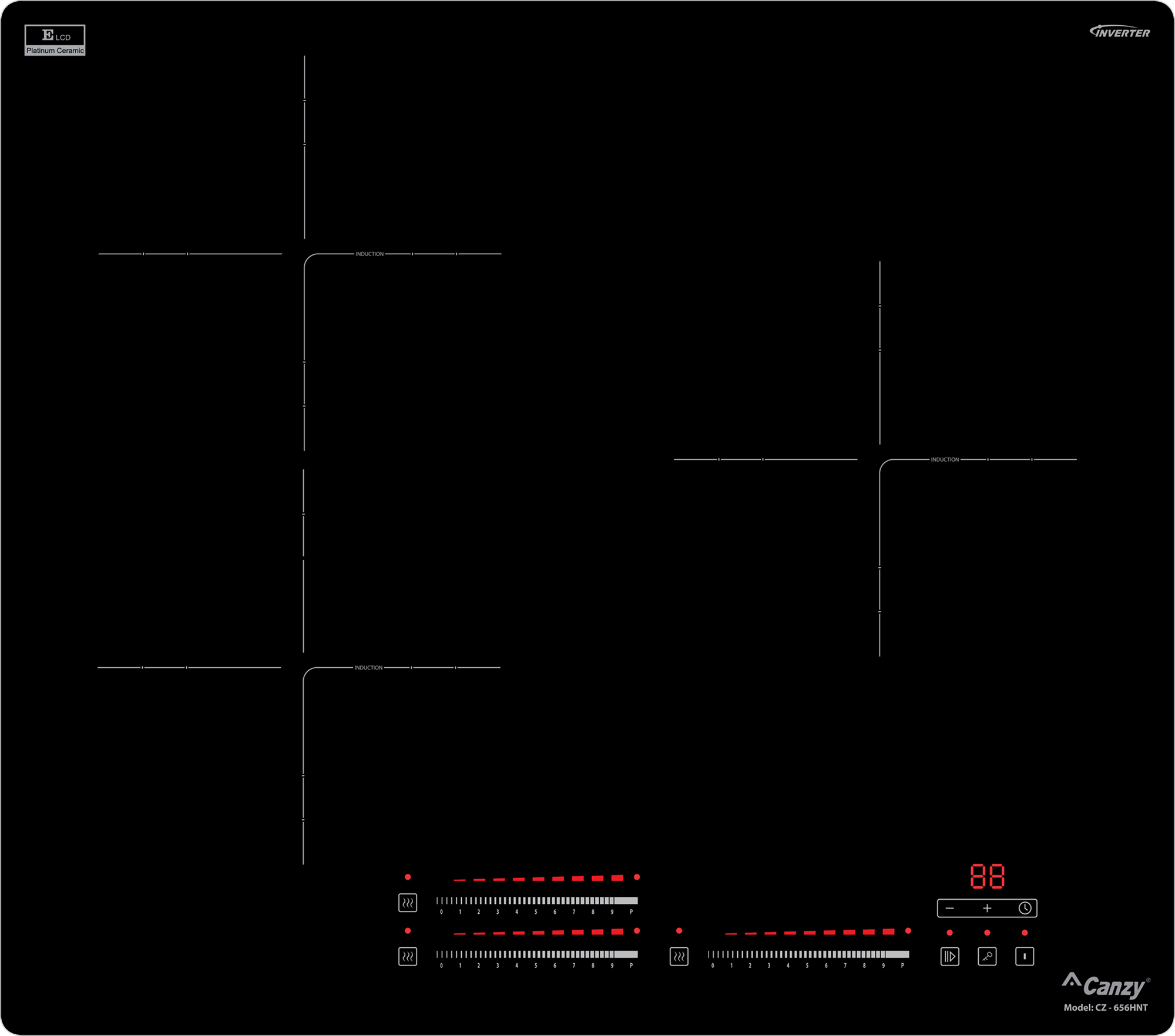 Toàn cảnh - Bếp từ Canzy CZ-656HNT Toàn cảnh - Bếp từ Canzy CZ-656HNT