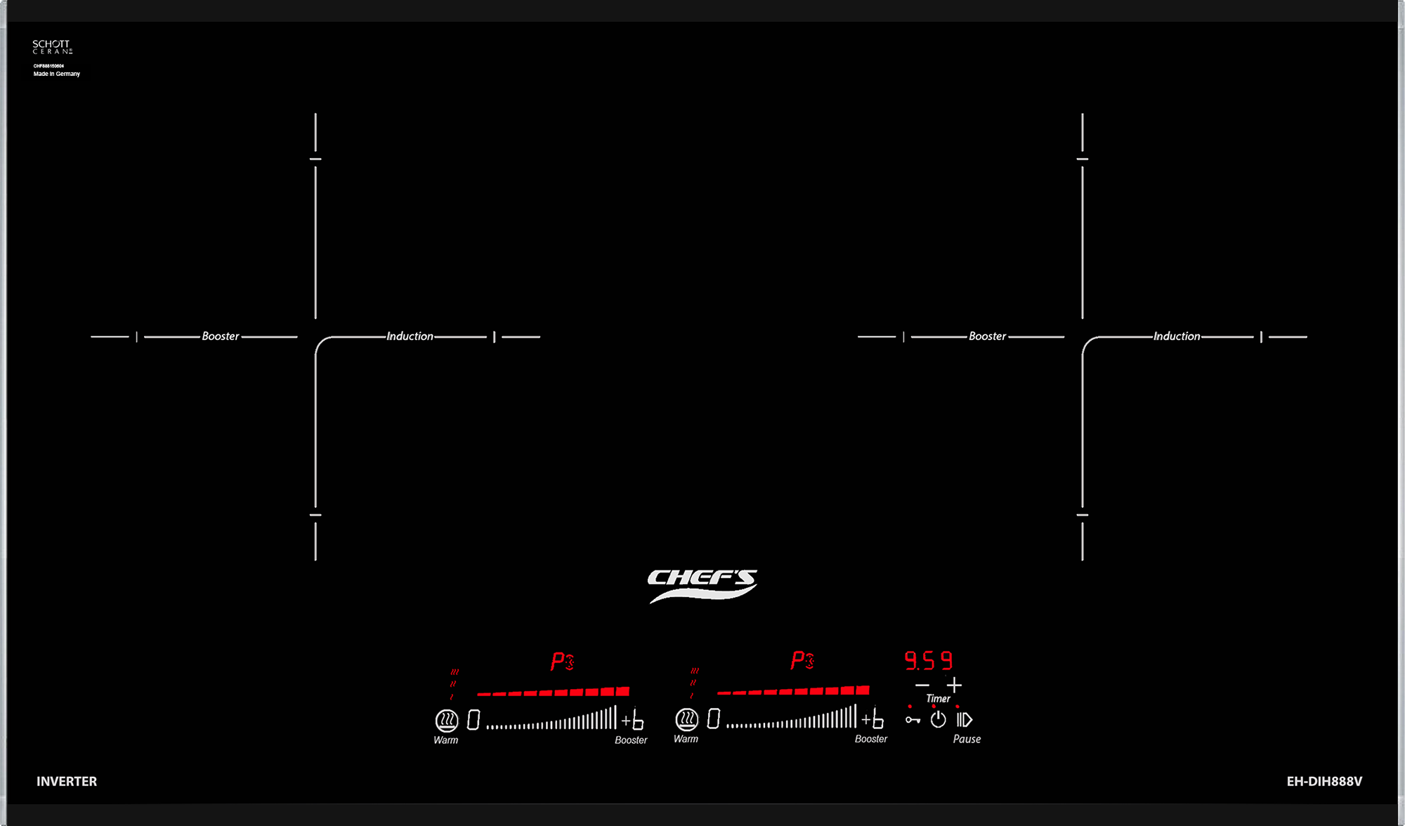 Toàn cảnh - Bếp từ Chefs EH-DIH888V Toàn cảnh - Bếp từ Chefs EH-DIH888V
