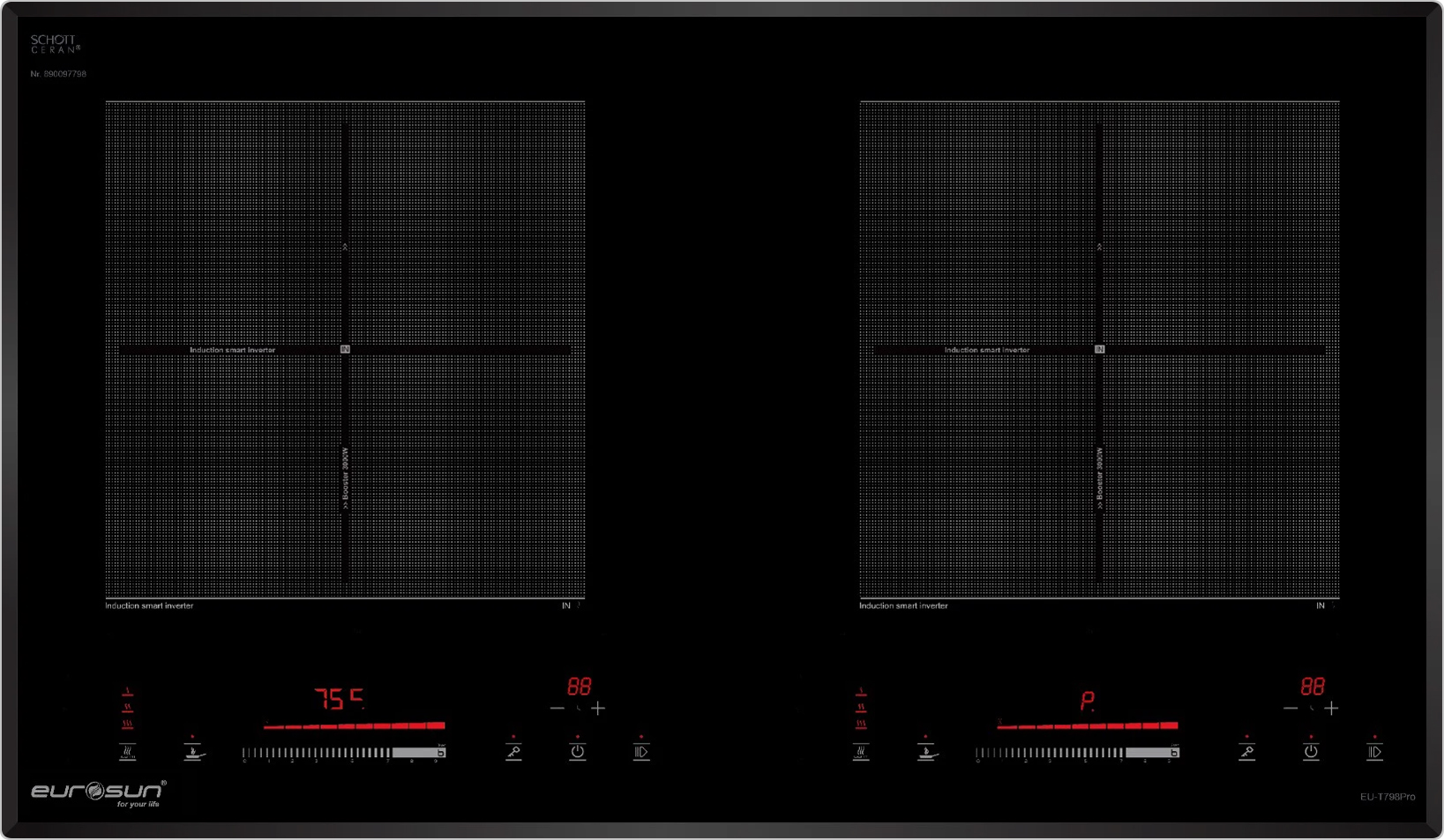 Bếp từ Eurosun EU-T798Pro | 2 vùng nấu | 5600W | nhập khẩu nguyên chiếc từ Malaysia Bếp từ Eurosun EU-T798Pro | 2 vùng nấu | 5600W | nhập khẩu nguyên chiếc từ Malaysia