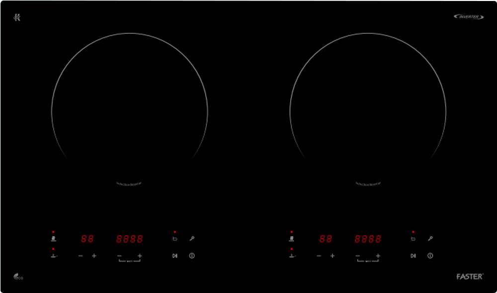 Bếp từ Faster FS 399I Plus | 2 vùng nấu | Inverter | 4600W | thiết kế sang trọng Bếp từ Faster FS 399I Plus | 2 vùng nấu | Inverter | 4600W | thiết kế sang trọng