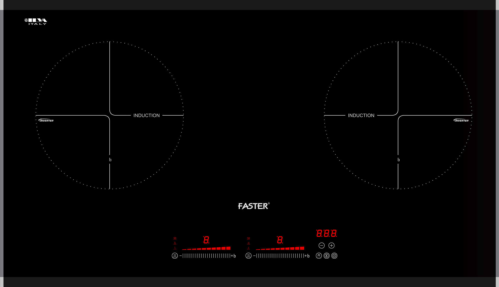 Bếp từ Faster FS 836G | 2 vùng nấu | 4000W | nhập khẩu nguyên chiếc từ CHLB Đức Bếp từ Faster FS 836G | 2 vùng nấu | 4000W | nhập khẩu nguyên chiếc từ CHLB Đức