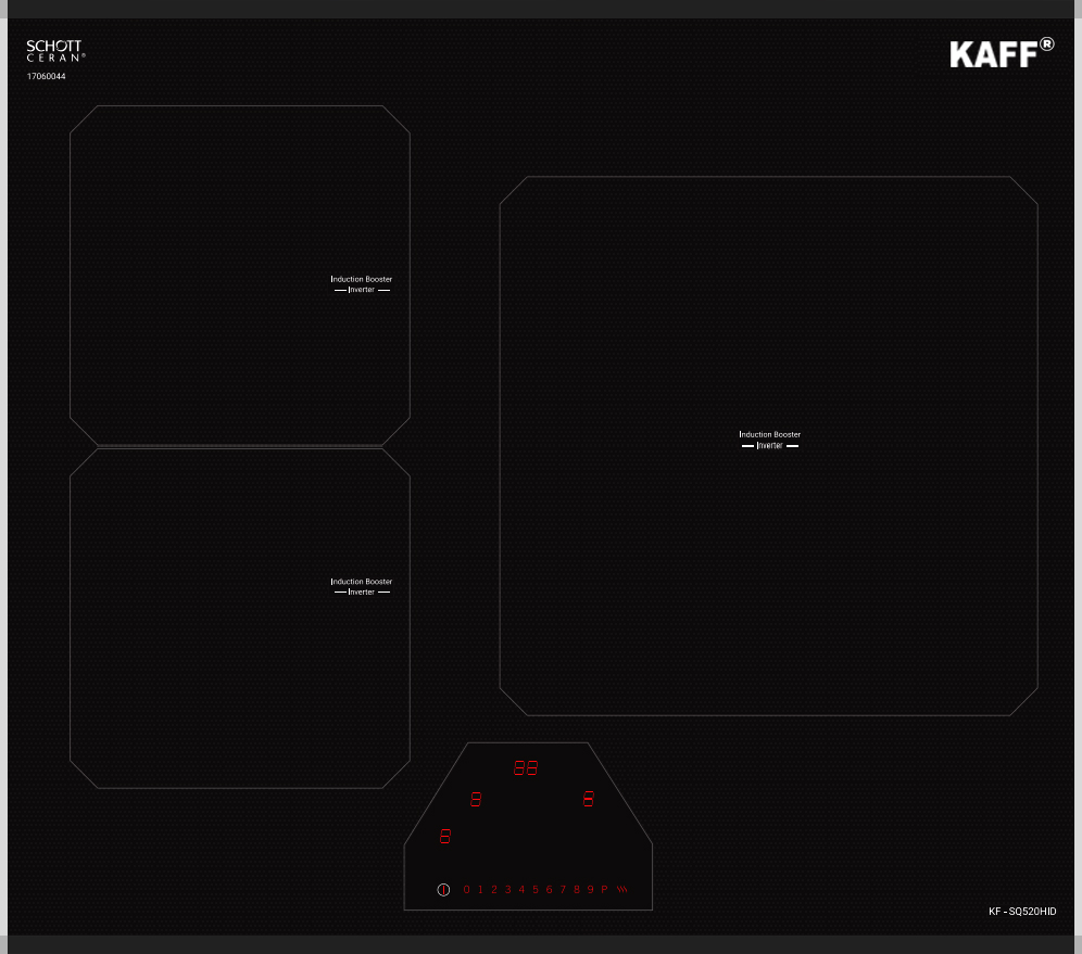 Toàn cảnh - Bếp từ Kaff KF-SQ520HID - nhập khẩu nguyên chiếc từ CHLB Đức Toàn cảnh - Bếp từ Kaff KF-SQ520HID - nhập khẩu nguyên chiếc từ CHLB Đức