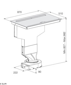 Bếp từ kết hợp máy hút mùi Malloca HIH-904 SLIM