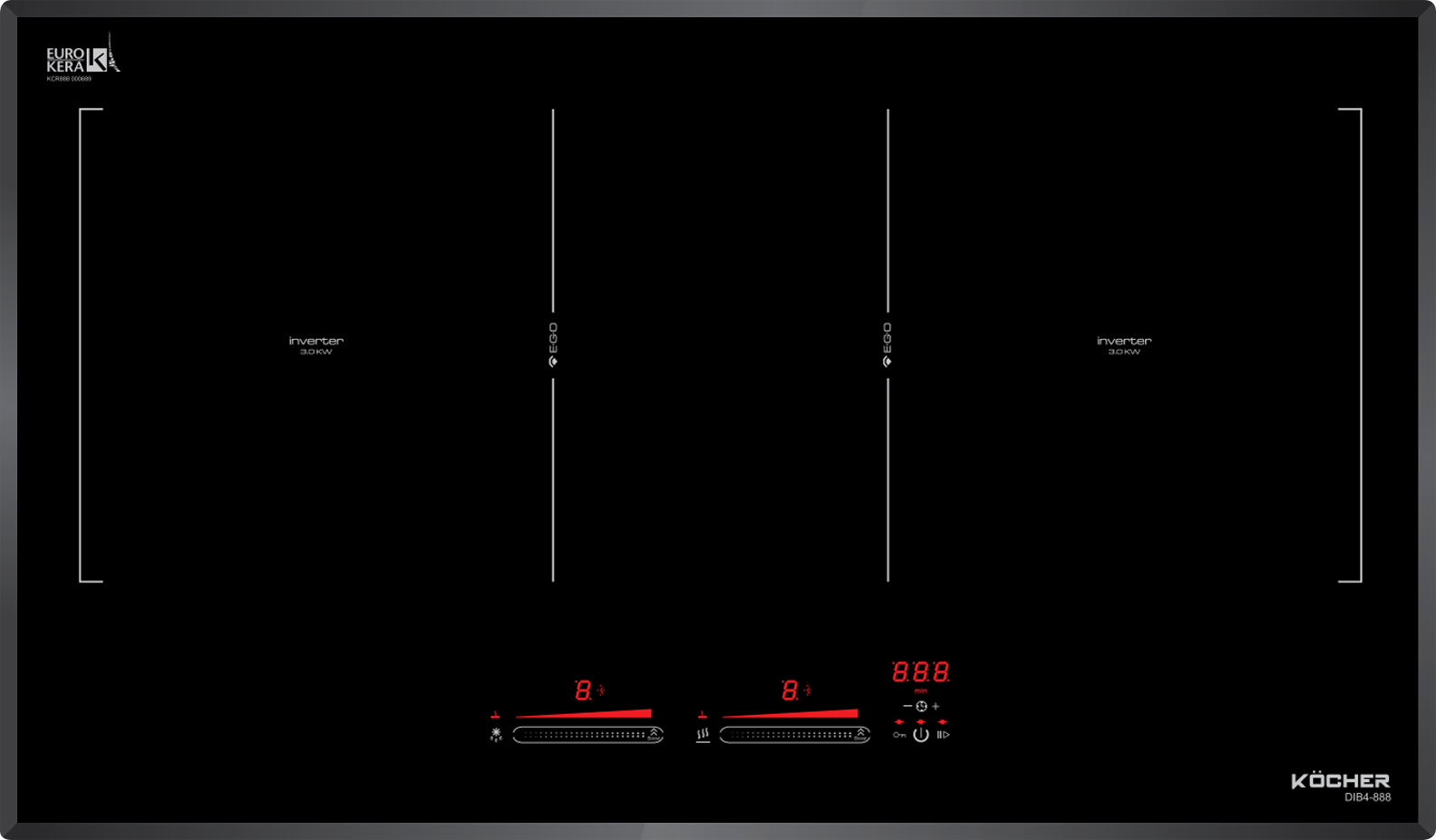 Toàn cảnh - Bếp từ Kocher DIB4-888 - Nhập khẩu nguyên chiếc từ CHLB Đức Toàn cảnh - Bếp từ Kocher DIB4-888 - Nhập khẩu nguyên chiếc từ CHLB Đức