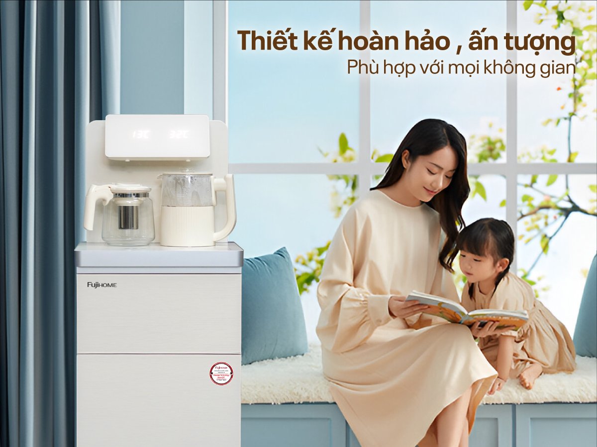 Cây nước nóng lạnh thiết kế sang trọng Cây nước nóng lạnh Fujihome TB-231C