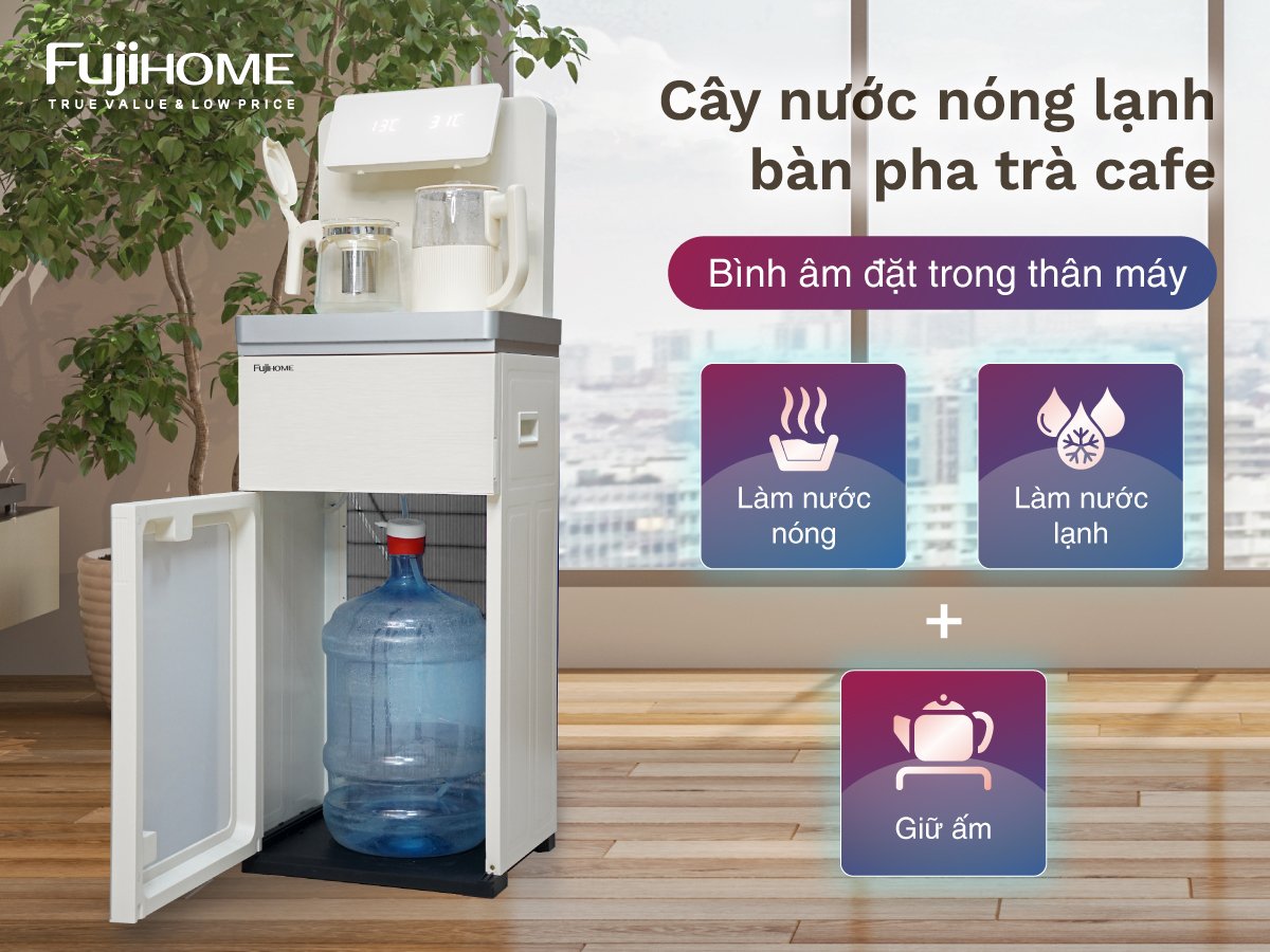 Cây nước nóng kết hợp bàn pha trà, cafe Fujihome TB-231C Cây nước nóng kết hợp bàn pha trà, cafe Fujihome TB-231C