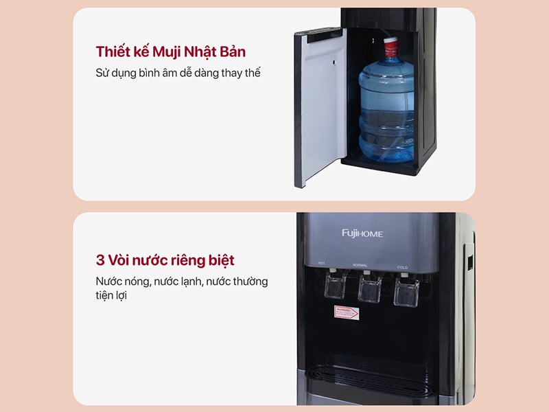 Cây nước nóng lạnh bình âm Fujihome WD211UE