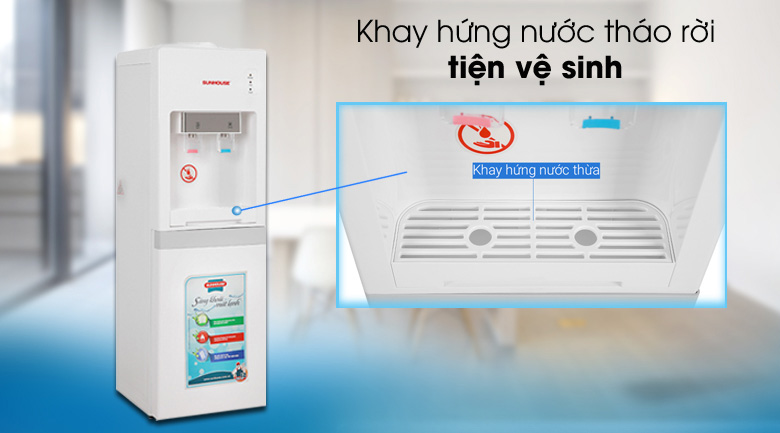 Cây nước nóng lạnh Sunhouse SHD9612 trang bị khay chứa nước thừa