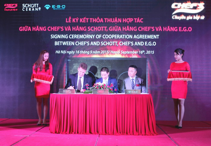 Hình ảnh đại diện Chefs ký kết thỏa thuận với tập đoàn SHOTT CERAN và E.G.O Hình ảnh đại diện Chefs ký kết thỏa thuận với tập đoàn SHOTT CERAN và E.G.O