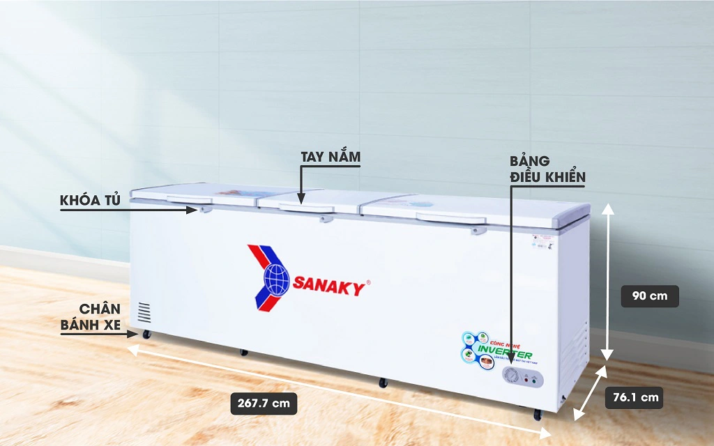 Tủ Đông Sanaky Inverter 1100 Lít VH-1199HY3