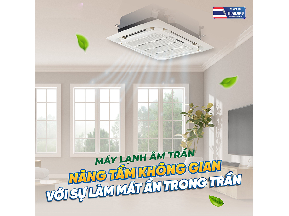 Akino ID-CA28FST1FA thiết kế dàn lạnh gọn gàng Akino ID-CA28FST1FA