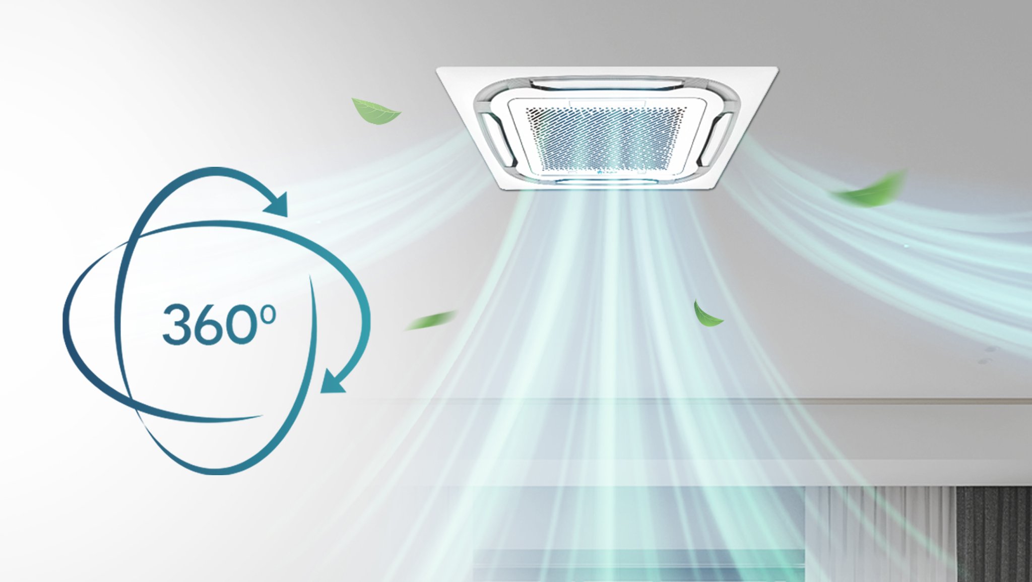 Điều hòa âm trần Casper CC-48FS35 ứng dụng công nghệ luồng gió 360