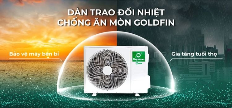 Nagakawa NT-A28R1U16 trang bị dàn tản nhiệt GoldFin bền bỉ