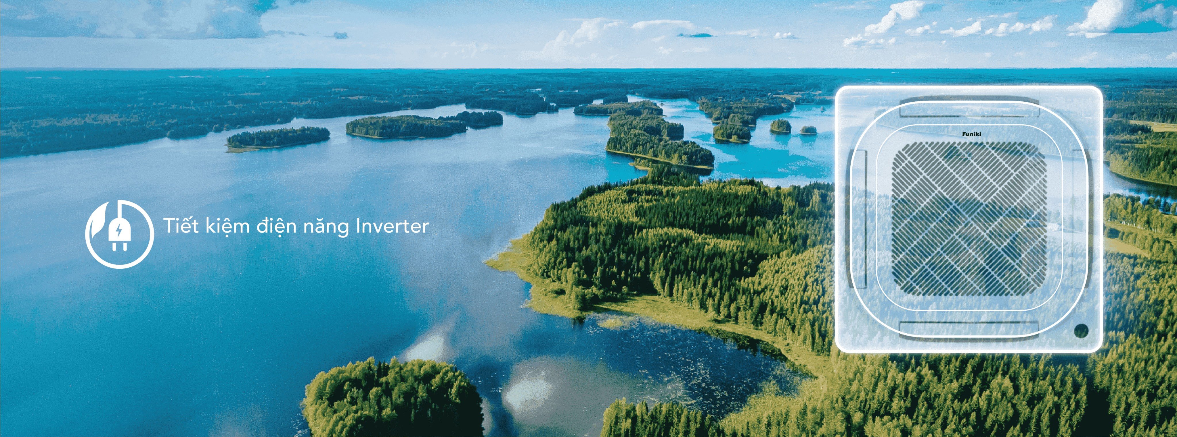 Funiki CIC24MMC được trang bị công nghệ inverter Điều hòa âm trần Funiki CIC24MMC