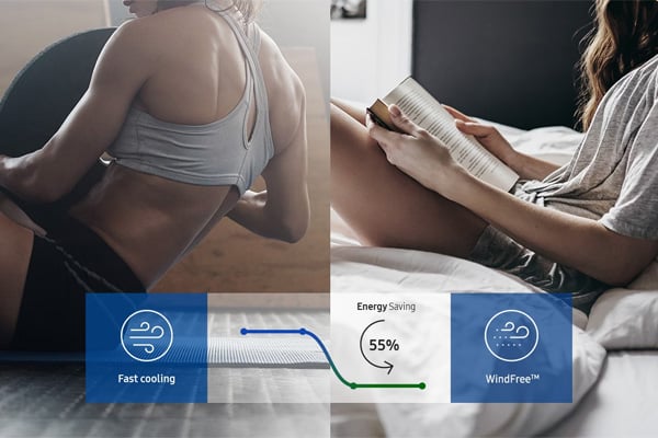 điều hòa âm trần Samsung WindFree R-AC035TN1DKC EA sử dụng công nghệ Inverter tiết kiệm năng lượng